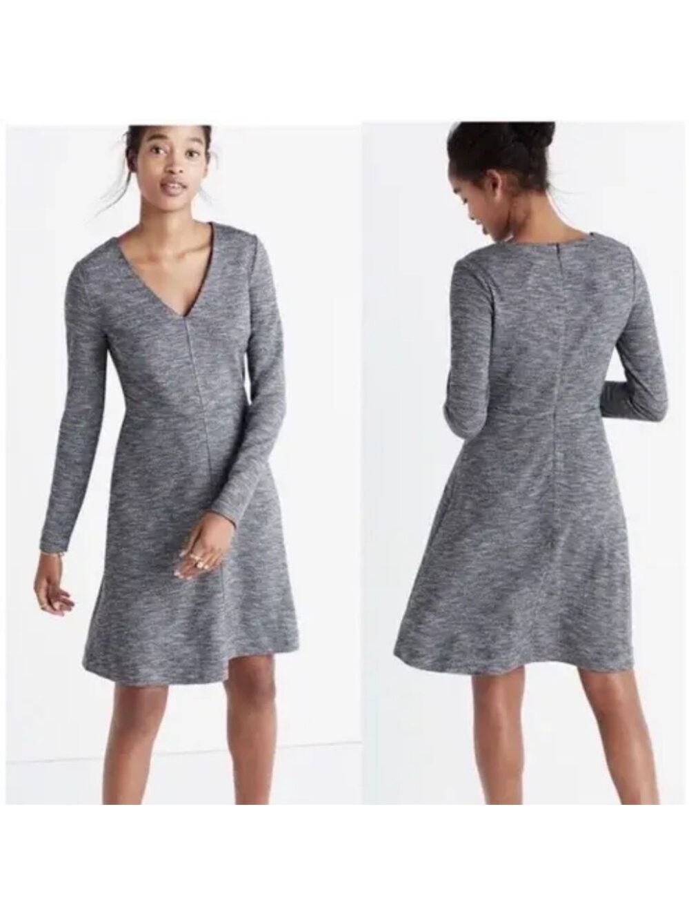 Madewell Bridgewalk Gray Skater Dress - Size 0